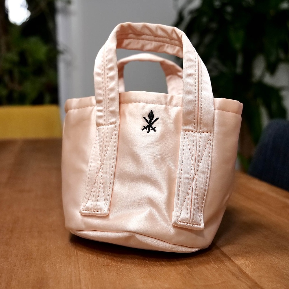 Chic Light Pink Satin Mini Tote Bag